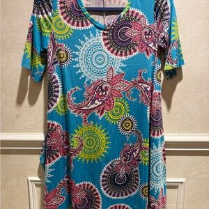 Vibrant Paisley Print Women's Dress